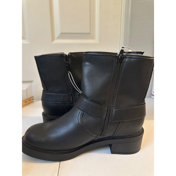 Universal Thread Women’s Connor Black Ankle Buckle Boots memory foam size 8 NWT - Picture 5 of 7